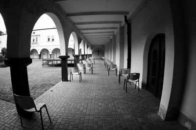 Empty corridor of building