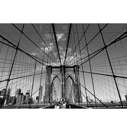 Low angle view of bridge against sky