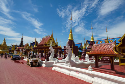 View of temple building against sky