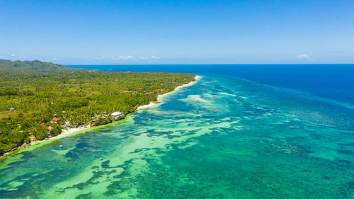 Beautiful beach and turquoise sea. anda bohol, philippines.