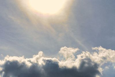 Low angle view of vapor trail in sky