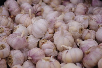 Full frame shot of onions for sale in market