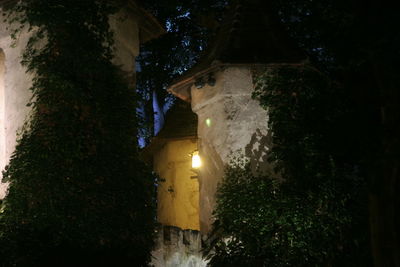 View of illuminated built structure