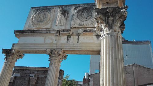 Low angle view of historical building against sky