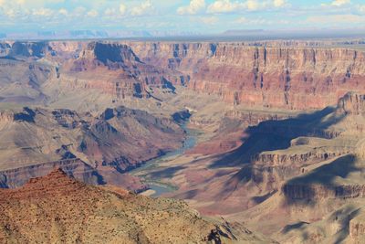 High angle view of dramatic landscape