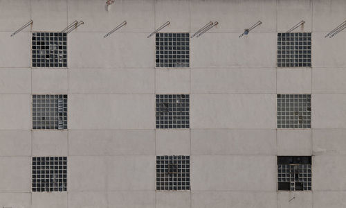 Closeup of exterior of factory building in madrid, spain