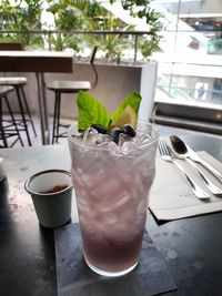 Close-up of drink on table