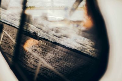 Close-up of wet window