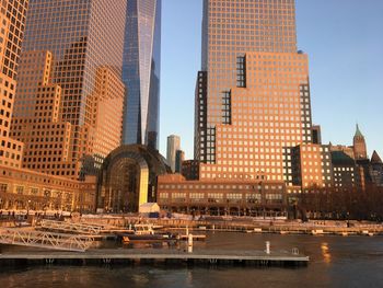 View of skyscrapers in city