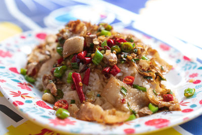 Close-up of food in plate