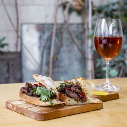 Close-up of drink on table