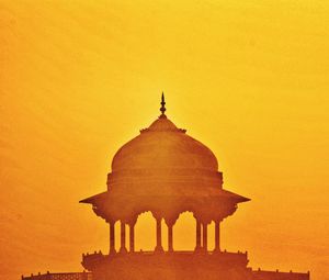 Built structure at sunset