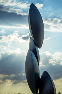 Low angle view of balloons against sky