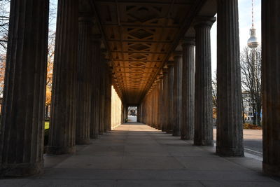 Empty corridor of building