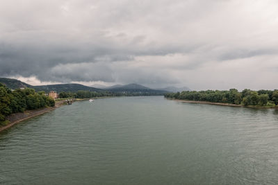 Scenic view of river against sky