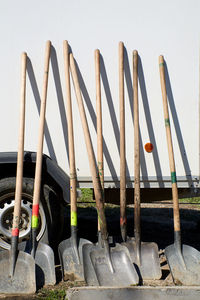 High angle view of empty chairs