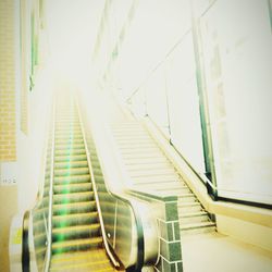 Empty staircase in building