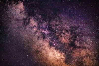 Low angle view of star field against star field