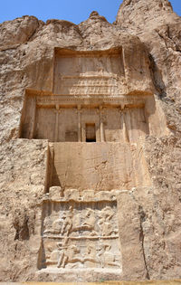 Low angle view of old ruin