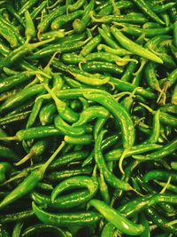 Full frame shot of green vegetables for sale in market