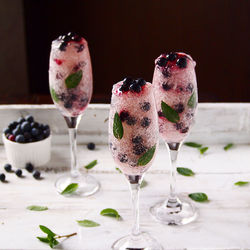 Close-up of drink served on table