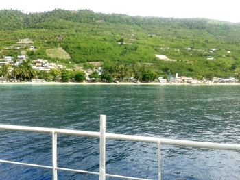 Scenic view of sea and trees