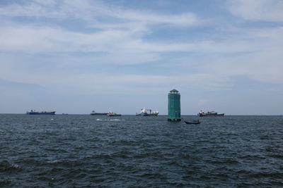 Scenic view of sea against sky