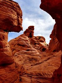 Rock formations against sky