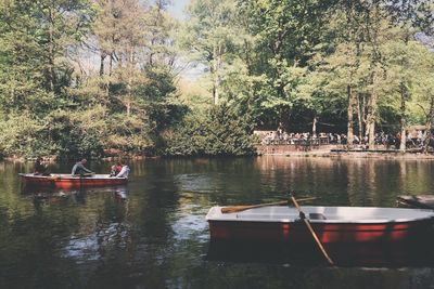 Boats in river