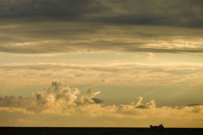 Scenic view of cloudy sky during sunset