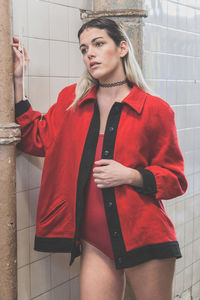 Portrait of young woman