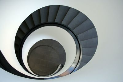 Low angle view of spiral staircase
