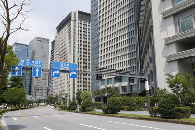 View of skyscrapers in city