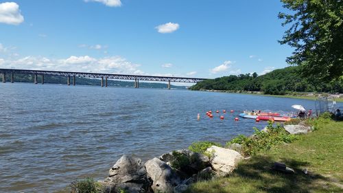 Scenic view of river against sky