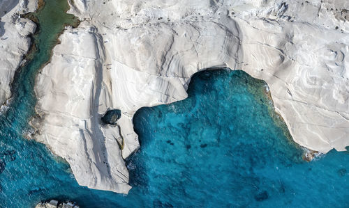 High angle view of beach