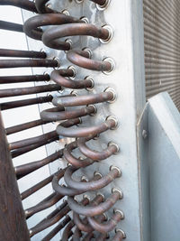 Close-up of rusty metal on wall