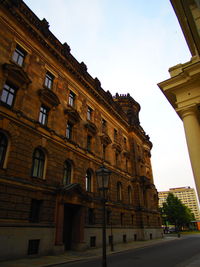 Low angle view of buildings against sky