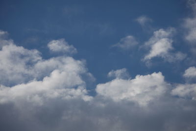 Low angle view of clouds in sky