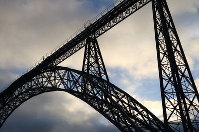 Low angle view of bridge against sky