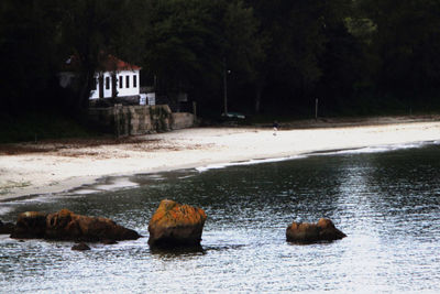 Rocks in sea