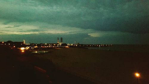 Scenic shot of calm sea at dusk