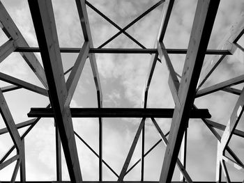 Low angle view of bridge against sky