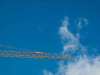 Low angle view of building against blue sky