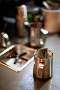 Close-up of coffee on table