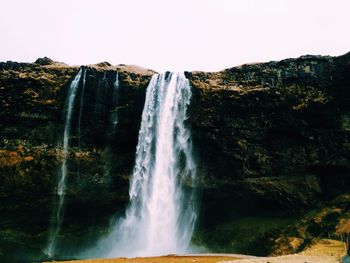 Scenic view of waterfall