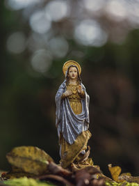 Close-up of angel statue