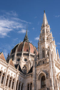 Low angle view of historic building against sky