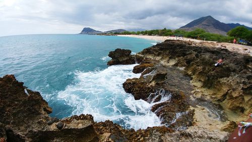 Scenic view of sea against sky