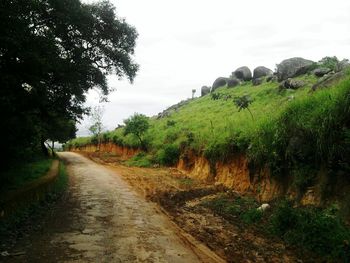 Road passing through landscape