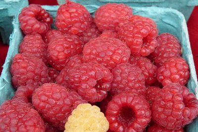 Full frame shot of strawberries for sale